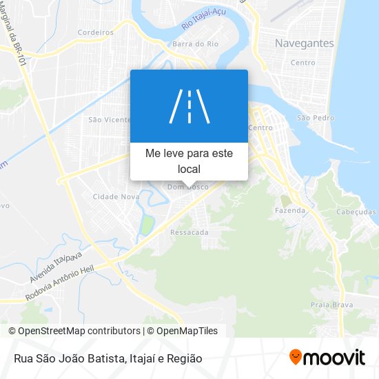 Rua São João Batista mapa