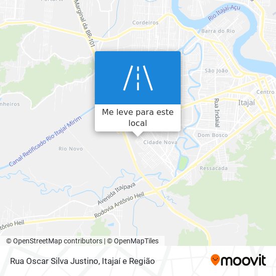 Rua Oscar Silva Justino mapa
