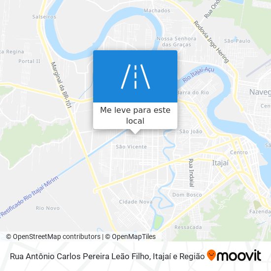 Rua Antônio Carlos Pereira Leão Filho mapa