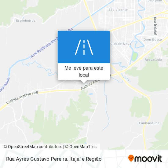 Rua Ayres Gustavo Pereira mapa
