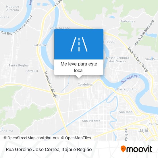 Rua Gercino José Corrêa mapa