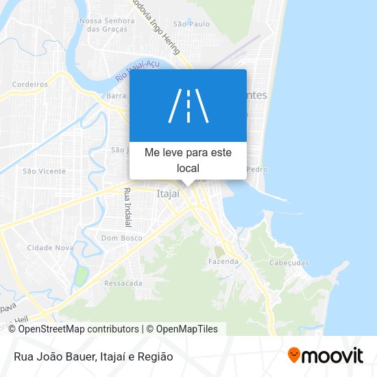 Rua João Bauer mapa