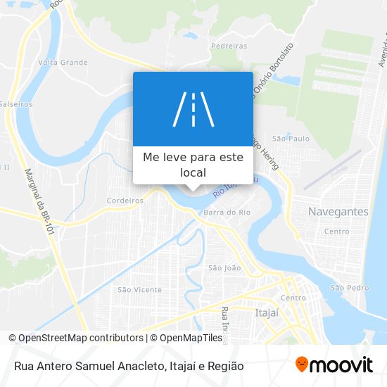 Rua Antero Samuel Anacleto mapa