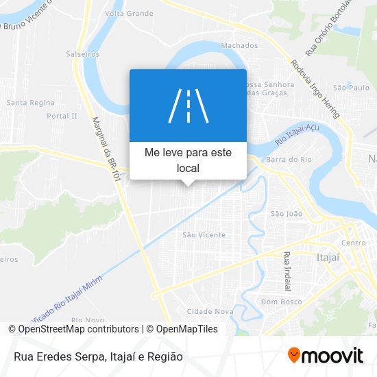 Rua Eredes Serpa mapa