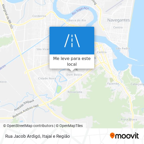 Rua Jacob Ardigó mapa