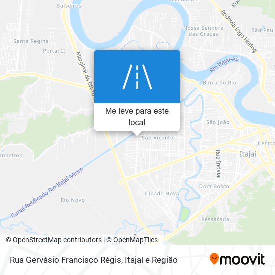 Rua Gervásio Francisco Régis mapa