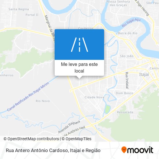 Rua Antero Antônio Cardoso mapa
