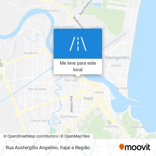 Rua Austergílio Angelino mapa