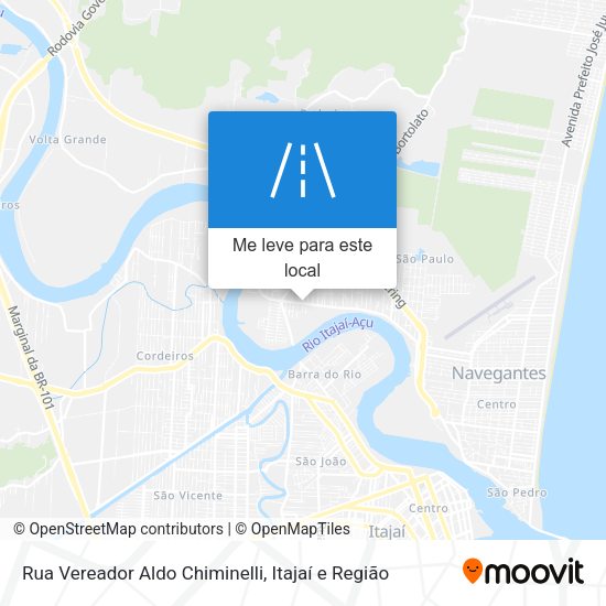 Rua Vereador Aldo Chiminelli mapa