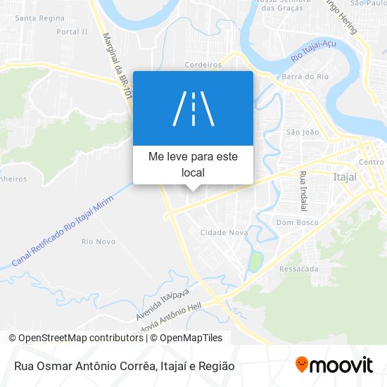 Rua Osmar Antônio Corrêa mapa