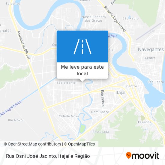 Rua Osni José Jacinto mapa