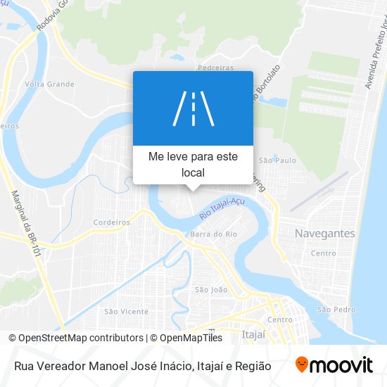 Rua Vereador Manoel José Inácio mapa