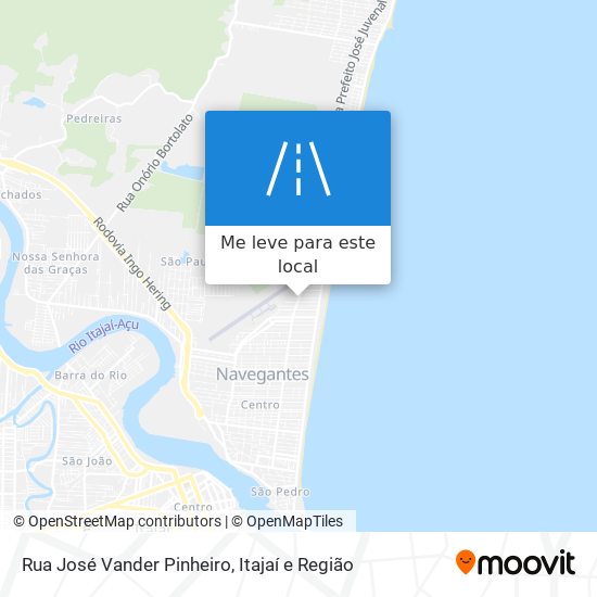 Rua José Vander Pinheiro mapa