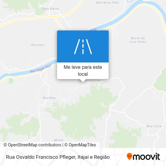 Rua Osvaldo Francisco Pfleger mapa