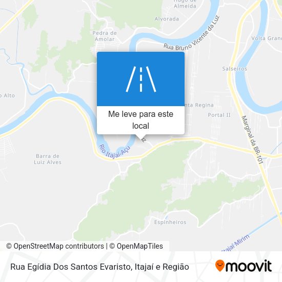 Rua Egídia Dos Santos Evaristo mapa