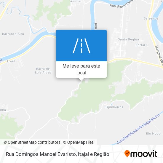 Rua Domingos Manoel Evaristo mapa