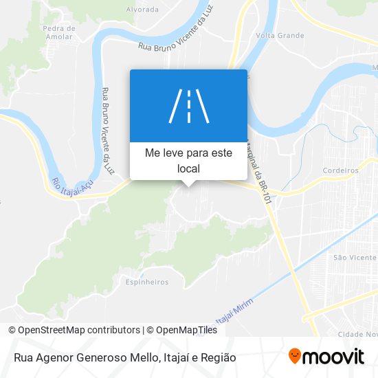 Rua Agenor Generoso Mello mapa