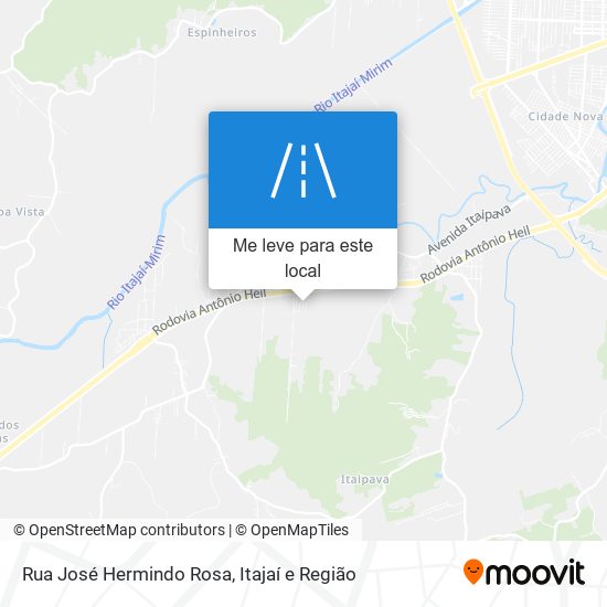 Rua José Hermindo Rosa mapa
