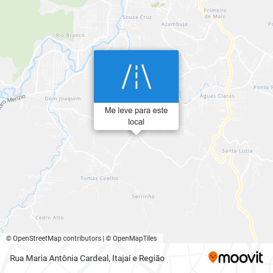 Rua Maria Antônia Cardeal mapa