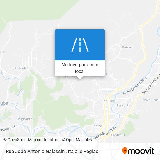 Rua João Antônio Galassini mapa