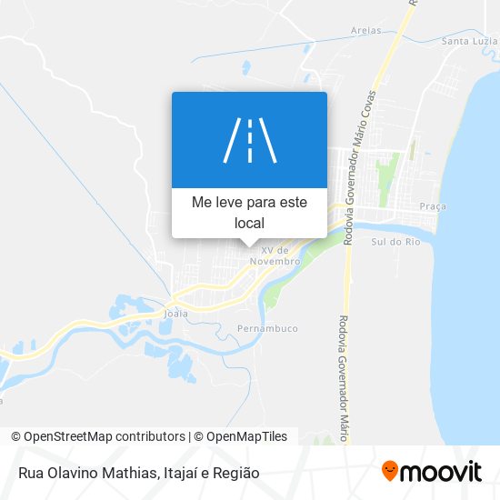 Rua Olavino Mathias mapa
