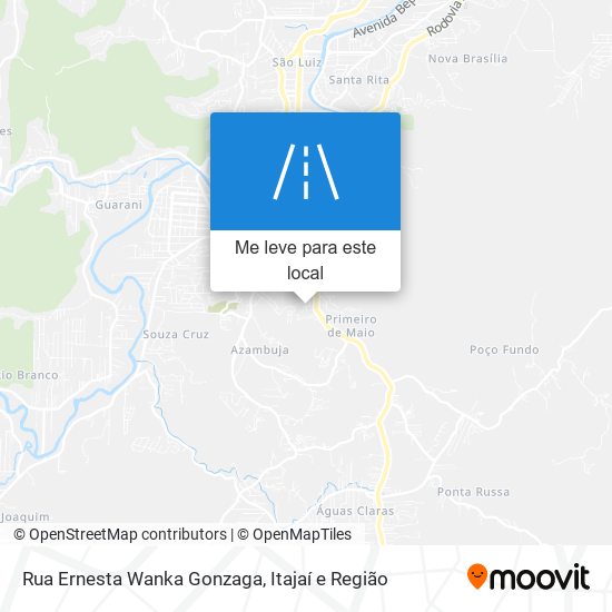Rua Ernesta Wanka Gonzaga mapa