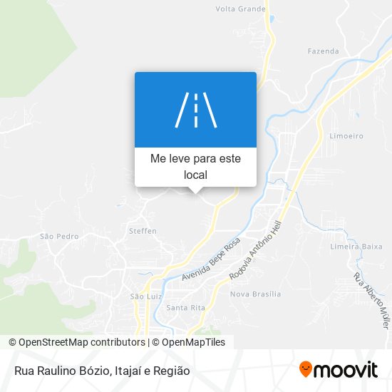 Rua Raulino Bózio mapa