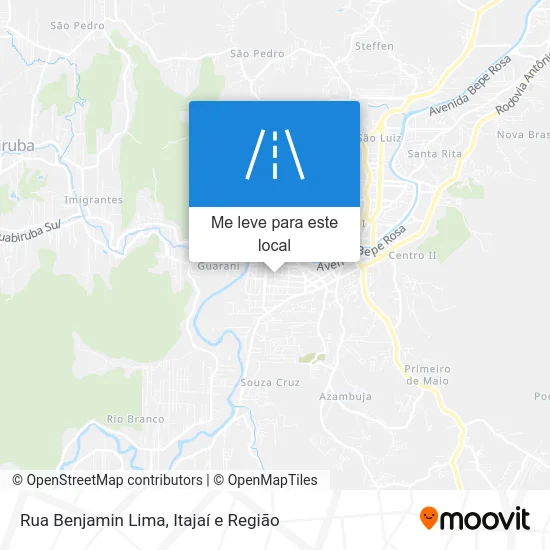 Rua Benjamin Lima mapa