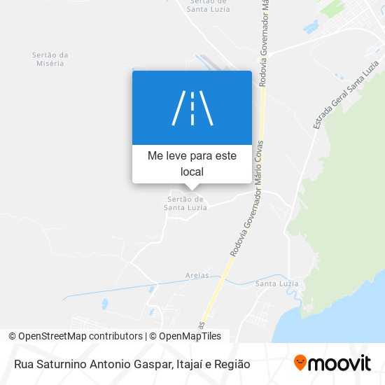 Rua Saturnino Antonio Gaspar mapa