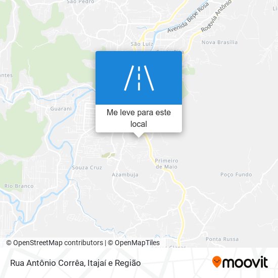 Rua Antônio Corrêa mapa