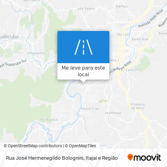 Rua José Hermenegildo Bolognini mapa