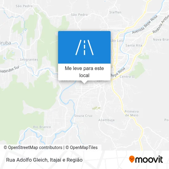 Rua Adolfo Gleich mapa