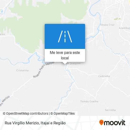 Rua Virgílio Merízio mapa