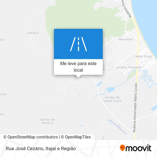 Rua José Cezário mapa