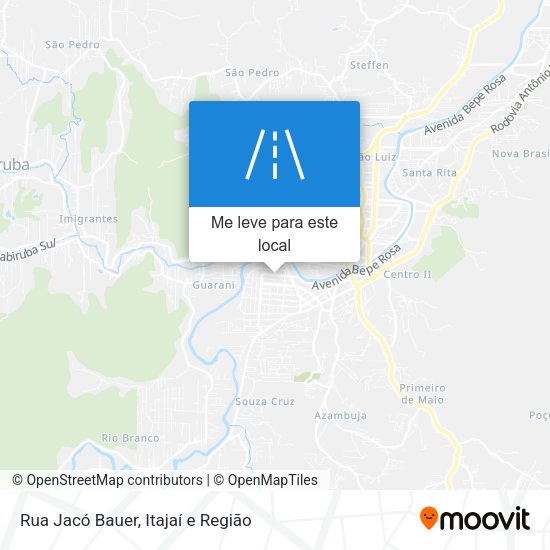 Rua Jacó Bauer mapa