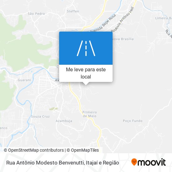 Rua Antônio Modesto Benvenutti mapa