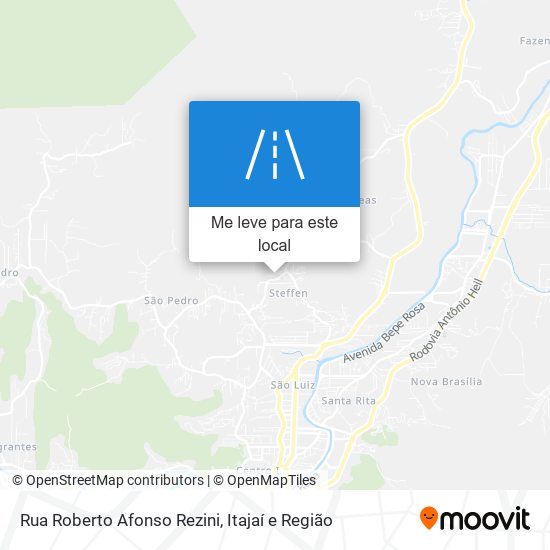 Rua Roberto Afonso Rezini mapa