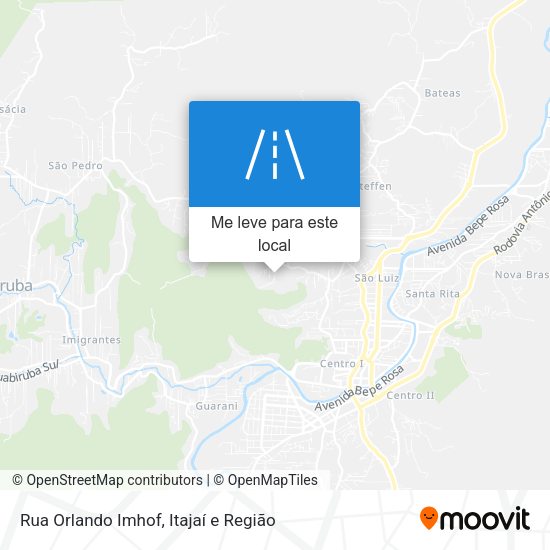 Rua Orlando Imhof mapa
