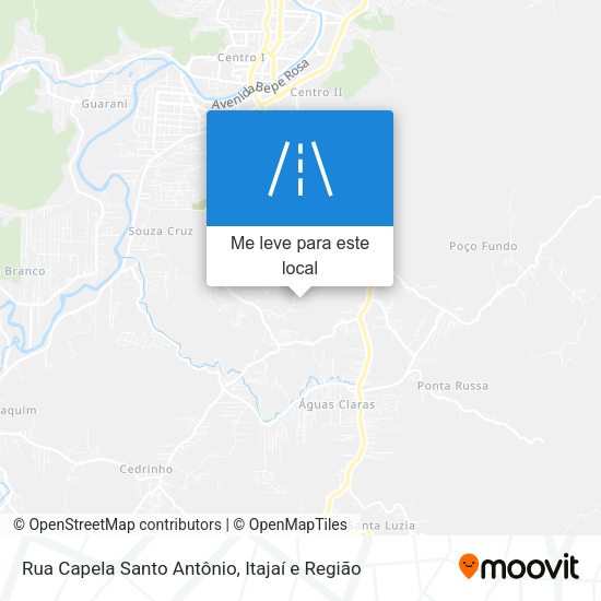 Rua Capela Santo Antônio mapa