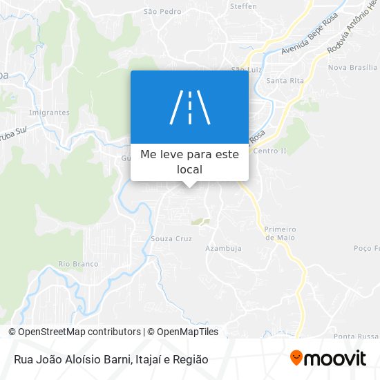 Rua João Aloísio Barni mapa