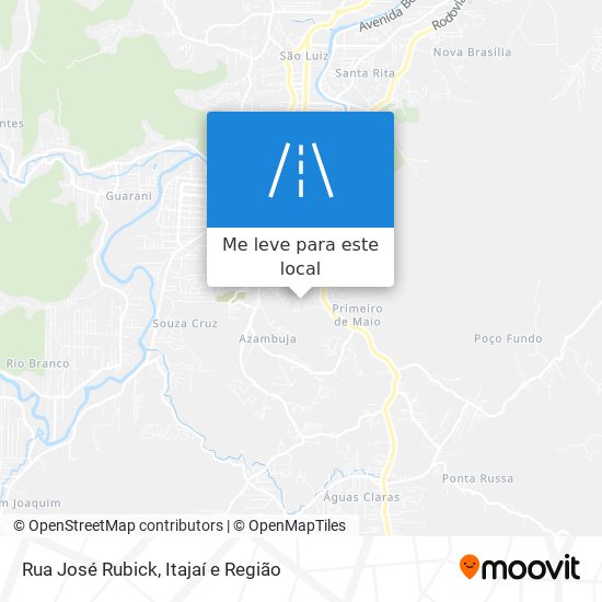 Rua José Rubick mapa