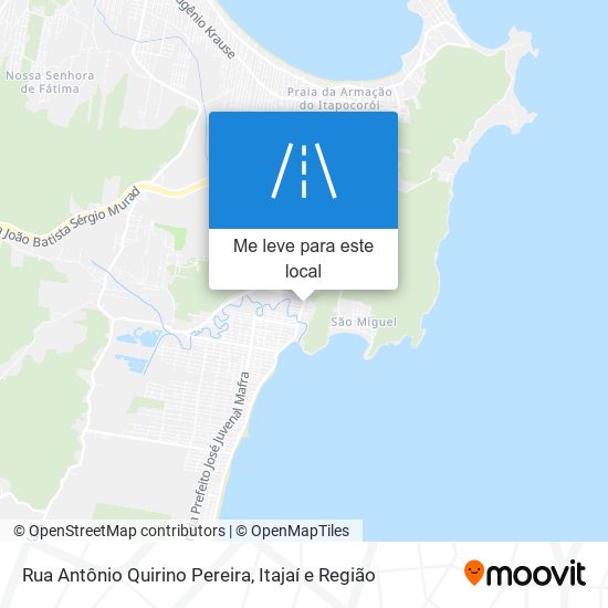 Rua Antônio Quirino Pereira mapa