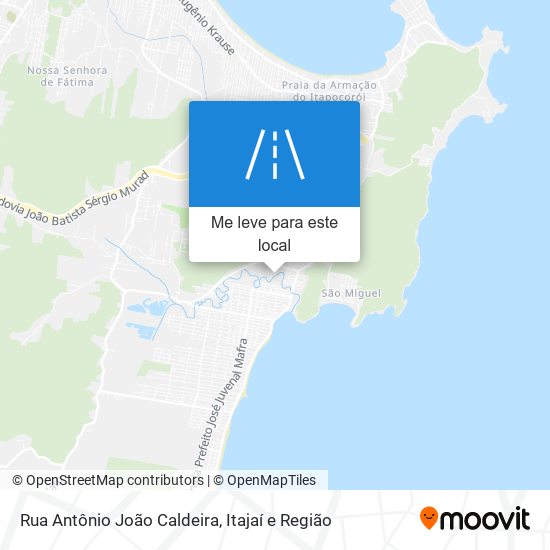 Rua Antônio João Caldeira mapa