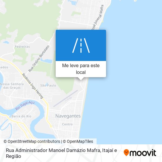 Rua Administrador Manoel Damázio Mafra mapa