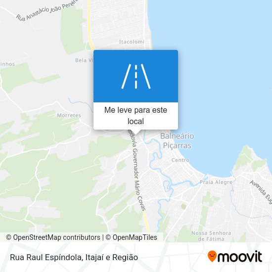 Rua Raul Espíndola mapa