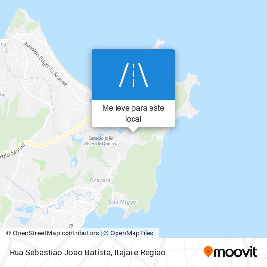 Rua Sebastião João Batista mapa