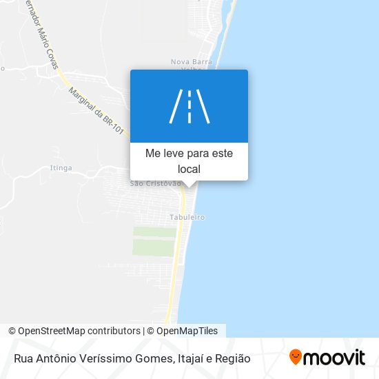 Rua Antônio Veríssimo Gomes mapa