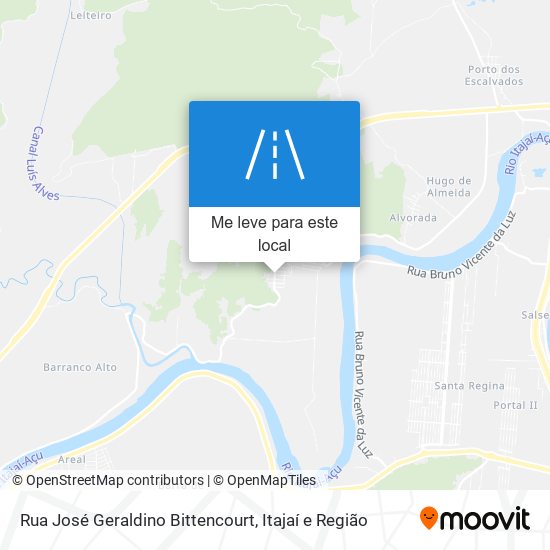 Rua José Geraldino Bittencourt mapa