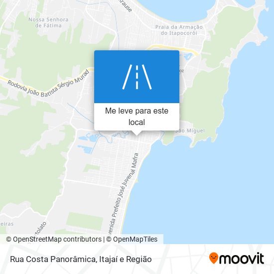Rua Costa Panorâmica mapa