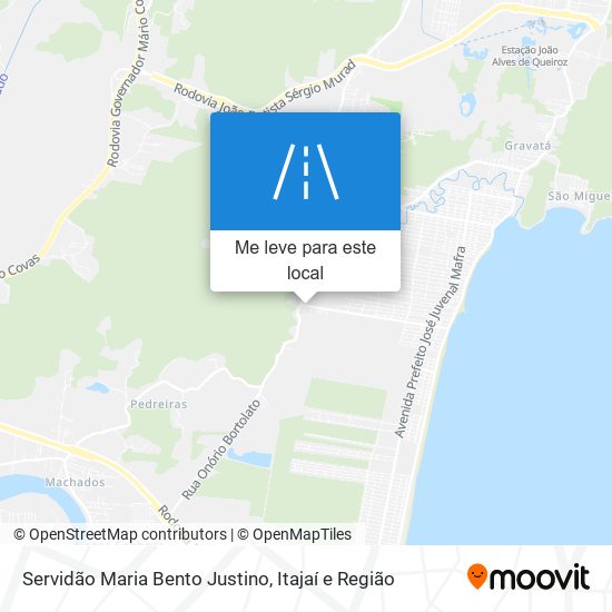 Servidão Maria Bento Justino mapa
